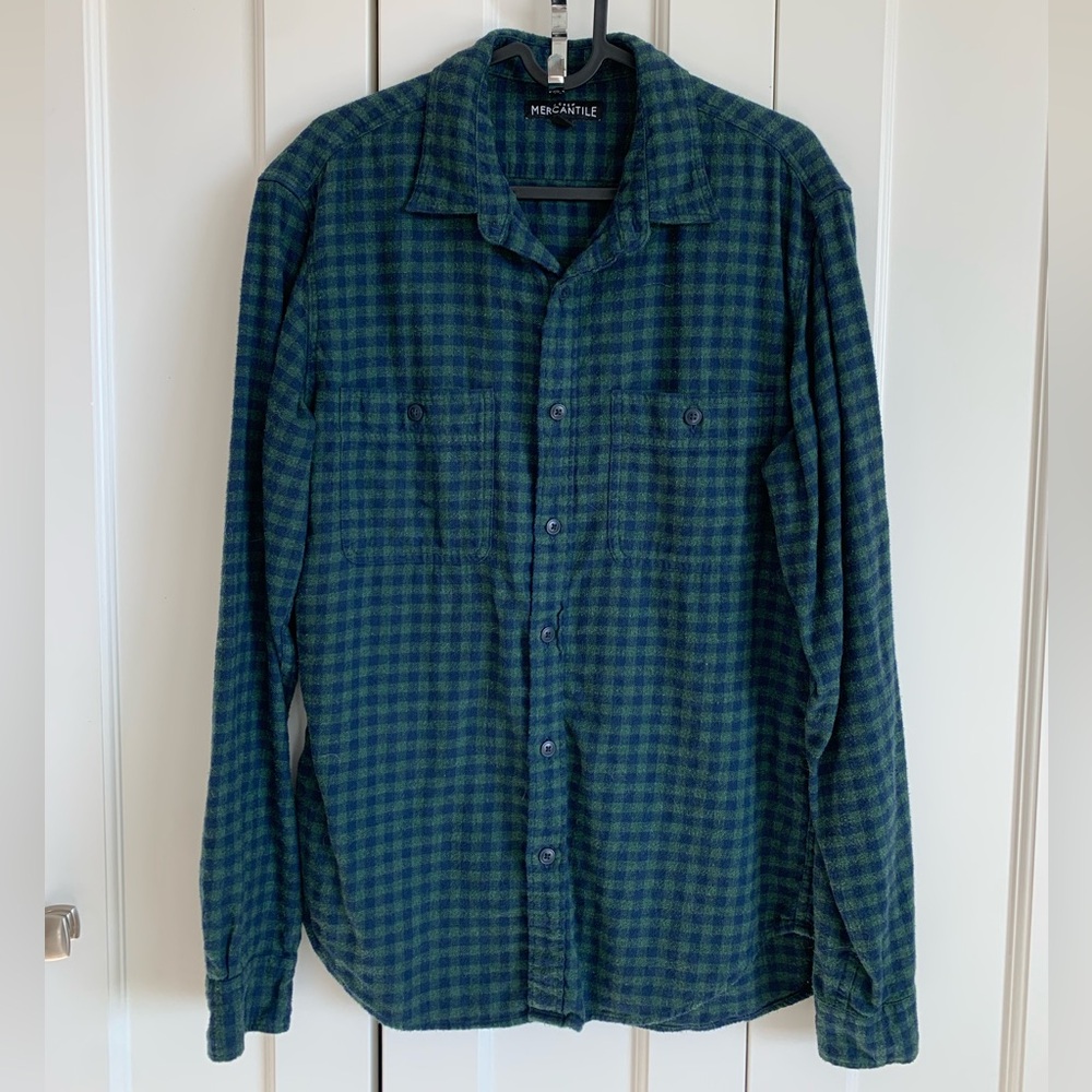 Men’s J Crew Gingham Flannel Shirt